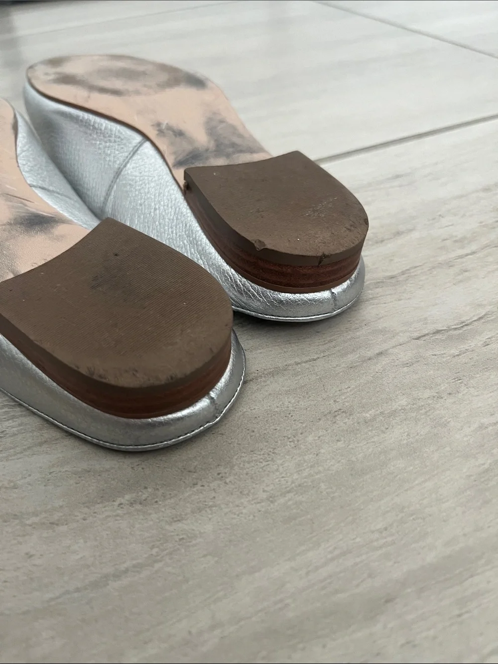 Talbots silver Frannie Mules